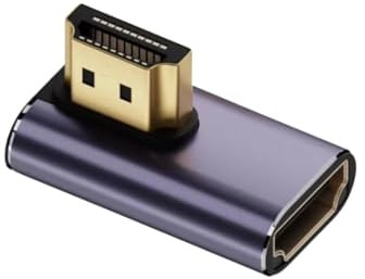HDMI 2.1 Right Angle Adapter 8K 60Hz - 90 Degree Left, Male to Female