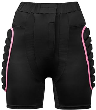 KESOTO Schutzpolster Shorts Hüftschutz Protektor Hose Vollständige Polsterung Atmungsaktives Material für Ski Snowboard Skating Schnelle Abfahrten, L
