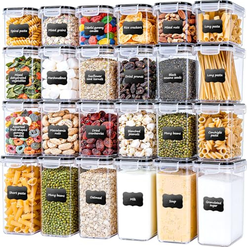 Mavivegue Food Storage Containers 24pc 6x2L 12x1.4L 6x0.8L Airtight