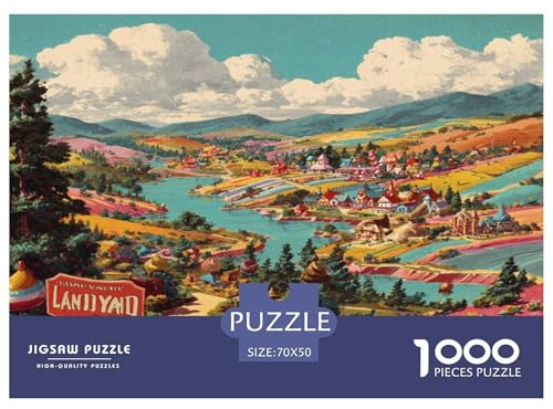 Roller Coaster Puzzle Spiele 1000 Teile Puzzles Herausforderung – für Erwachsene, Familienspiel, Geschenk und Wanddekoration 70 x 50 cm/1000 Stück