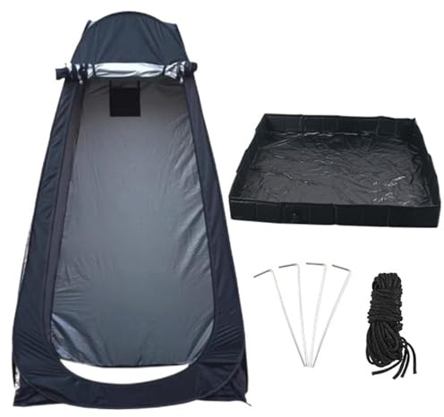 Piatto doccia pieghevole portatile, 41 X 5 con scarico rimovibile, piatto temporaneo esterno, adatto for camper, esterni, interni, animali domestici, bambini(Tent available)