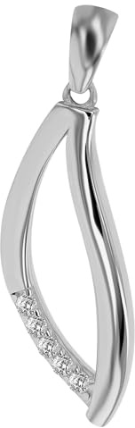 Akzent Anhänger für Damen in 925 Silber, 100% Wasserfest & Hautverträglich