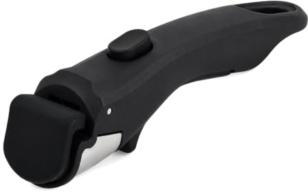Detachable Bakelite Pot Handle, 19cm Universal Anti-Scald Clip-On, Black | Stay-cool grip, wobble-free secure click, stackable cookware storage, won't loosen over time, fits straight-rim cookware