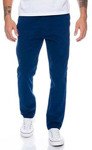 Rock Creek Herren Designer Chino Hose Regular Slim Chinohose RC-390 Blau W33 L32