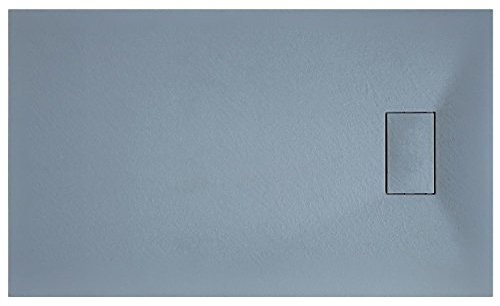 Duschwanne 90x140x2,6 cm Grau Stein-Effekt Mod. Strong