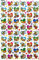Bienen Bienchen Honig Tiere Aufkleber 60-teilig 1 Blatt 270 mm x 180 mm Sticker Basteln Kinder Party