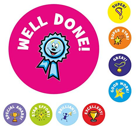 School Stickers Mini-Aufkleber Well Done