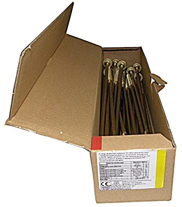 Vis à bois de charpente à tête plate à empreinte TX pour constructions en bois (25pièces 10x380mm TX40)