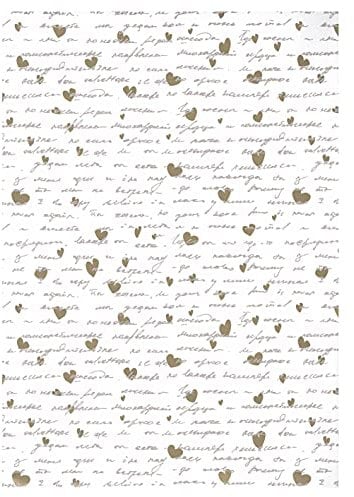 ARKRAFT Geschenkpapier 3 Blatt Format 90 x 65 cm FSC Produkt Verpackung ohne Plastik für valentinstag, hochzeit (18-8995)
