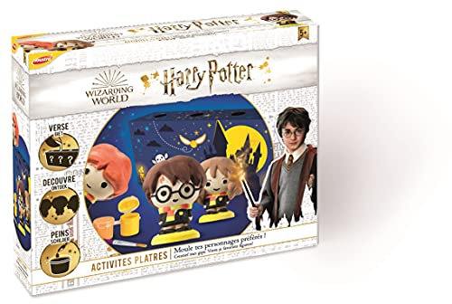Joustra - Atelier Figurines Plâtre Harry Potter - Loisirs créatifs Enfants - Coffret pour créer 3 J43569 Multicolore, Taille unique
