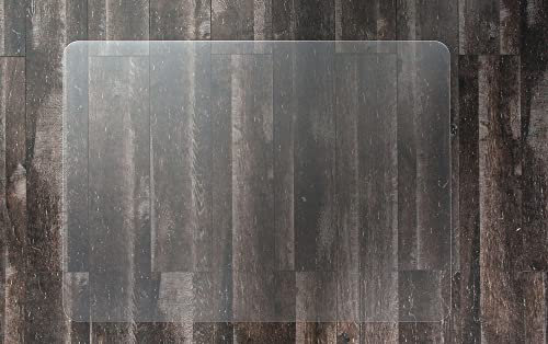 Bodenschutzmatte Stuhlunterlage Bürostuhlmatte Polycarbonat Hartboden Bürostuhl Transparent (transparent 1,20m x 2,40m)