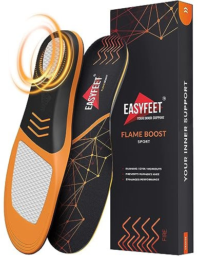 Plantillas deportivas para hombres y mujeres - Ideales para deportes activos, caminar, correr, entrenar, senderismo y hockey - Plantillas de amortiguación extra - Plantillas ortopédicas de confort