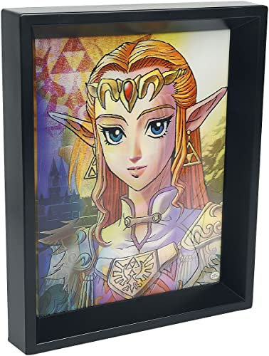 Legend of Zelda The 3D Lenticular Poster (Zelda to Sheik Design) 25cm x 20cm x 1.3cm im Rahmen - Offizielles Lizenzprodukt