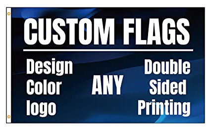 2x3FT Doppelseitige Innen-Flaggen-Banner im Freien verwenden Ihr personalisiertes Foto und Bild oder Logo, um Geschenke im Freien anzupassen
