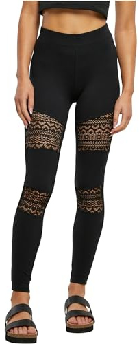 Urban Classics Damen Ladies Crochet Lace Inset Leggings