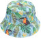 ZLYC Männer Frauen Sommer Fischerhüte Obst Hut, Tropical Toucans Blue, One Size