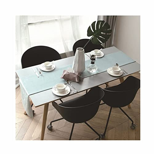 Epinki Tischläufer Frühling, Samt Tischläufer Waschbar Himmelblau Einfarbig, Tischtuch Tischwäsche für Partys, Esszimmer-Dekorationen, Dessert-Tischdekoration, 32x200 cm