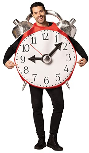 Rasta Imposta Retro Wecker mit Glocke Halloween Kostüm Vintage Uhren Neuheit Party Lustige Herren Damen Kostüme Erwachsene Einheitsgröße