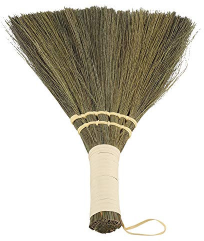 Wifehelper Balai de Balayage de Nettoyage de Sol de Poussière, Petit Balai tressé de Paille Manuel de Ménage Nettoyage de Sol de Poussière Fait Main Balai de Balayage Doux Hos