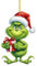 Buyaole Weihnachtsschmuck G-rinch,Zehn Arten der Acryl-Anhänger Grinch-Weihnachtsbaumschmuck 2023 fröhliche lustige Puppen Ornamente für Weihnachtsbaum-Dekorationen I
