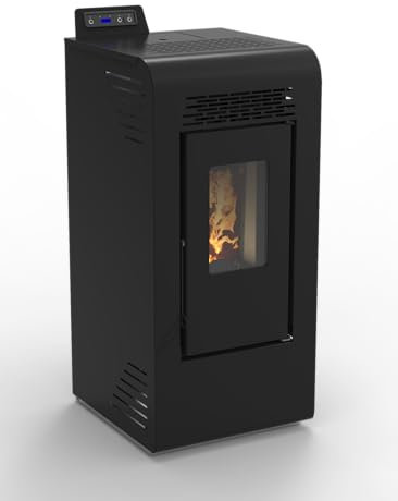 Stufa a pellet ventilata Luisa 9 Stagna 8,74 Kw Nera 4 Stelle 83,7 m2 Riscaldabili On Fire Line (Stufa)
