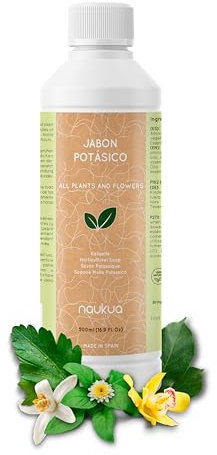 Naukua 500ml Jabón Potásico Concentrado Ecológico 100% Natural - Mejora y activa las defensas naturales de las plantas de interior y exterior - Actúa de manera rápida y eficaz