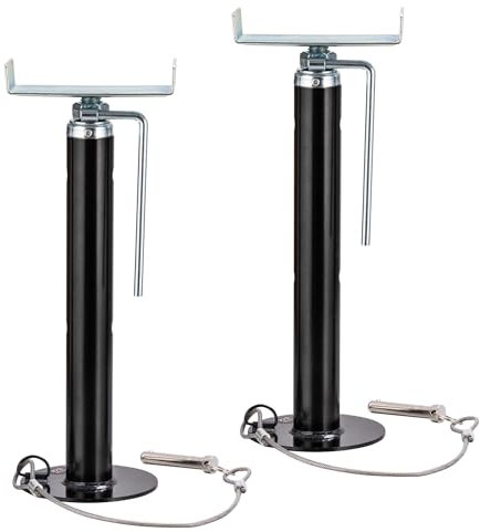 KATSU RV Slide Out Stabilizer Jacks 2PCs 15 to 37 Adjustable Height Supports Up to 5,000 lbs Camper Trailer RV Slide Out Supports Jack Stands 5th Wheel 161821