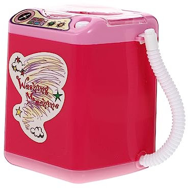 Beaupretty Style Mini Washing Machine Toy Pink for Boys and Girls Cleaning Play Educational Toy