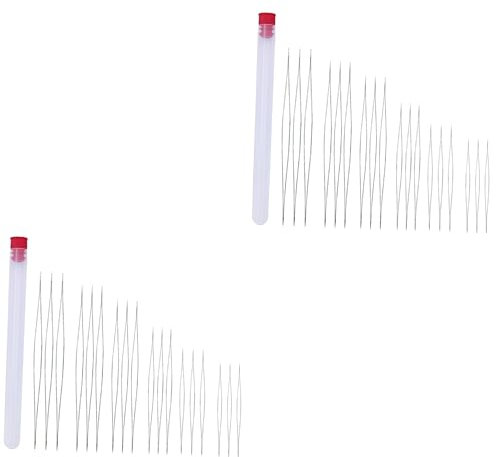 Lurrose 36stücke Teiliges Perlennadel-set Mit Aufbewahrungsflasche Bead Threader Und Nähnadeln Für Diy-schmuckherstellung Für Bastelarbeiten Und Nähprojekte