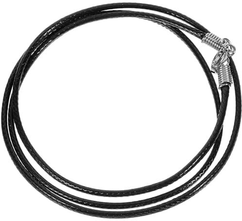 NUOBESTY Black Crystal Necklace Jewlery Black Pendant Necklace Bohemian Wrist Braided Bracelets Black Necklace Cord Necklace Cords for Pendant Cord Necklace Braided Cord Jewelry Wax Rope