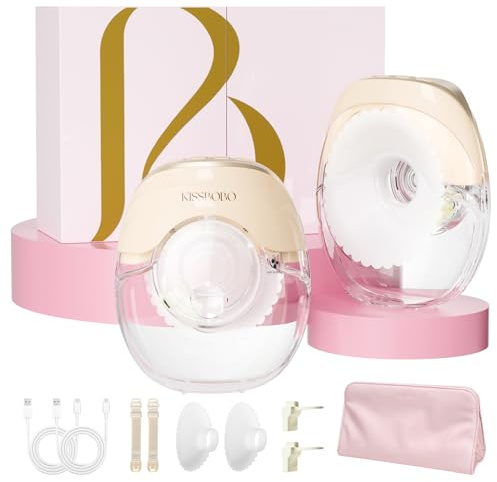 KISSBOBO Bomba de leche eléctrica, ligera, delgada, con accesorios de lactancia, ideal para madres, amigos y parejas, set de regalo (amarillo, 1 pieza)