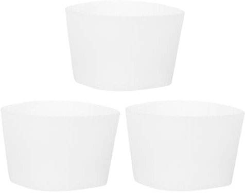 sourcing map 3Pcs Coffee Cup Sleeve, Silicone Cup Sleeve Non-Slip Glass Water Bottle Mug Sleeves Clear