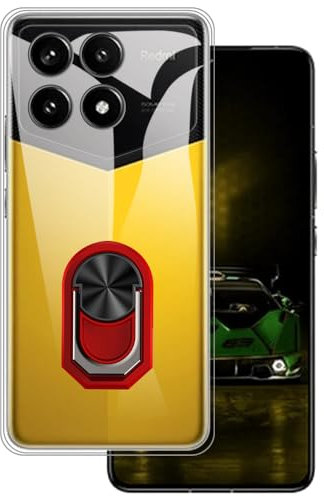MILEGOO Schutzhülle für Xiaomi Redmi K70 Pro 5G, Lamborghini, ultradünne Handyhülle + Ringhalter, Ständer, Gel-Pudding aus weichem Silikon, für Xiaomi K70 Pro 5G Champion Edition 16,9 cm (6,7 Zoll),
