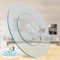 GHFTCCF 60cm/70cm/80cm/90cm/100cm Lazy Susan Drehteller, große gehärtetes Glas drehplatte, Runder Transparent Servierplatte Für Küche Esstisch(Color:85cm/34in)