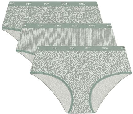 DIM Les Pockets Coton Couleurs & Motifs x3 Boxer, Green Safari Pack, L (Lot de 3) Femme