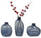 MEETOZ Lot de 3 petits vases en verre de couleur dégradée pour centres de table, décoration de mariage vintage rustique, décoration florale de maison, bureau ou événements de mariage (gris)