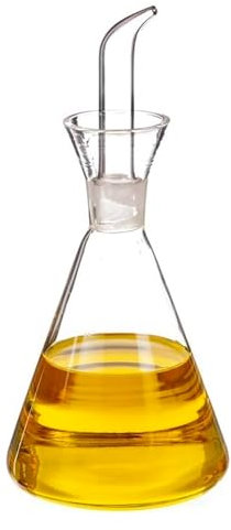 TWO TIGERS Aceitera Antigoteo de Cristal. A Elegir en 500ml, 750ml o 1L. Aceitera y Vinagrera de Cristal Resistente y Ligero. Uso Doméstico u Hostelero. Dispensador de Aceite (1L)