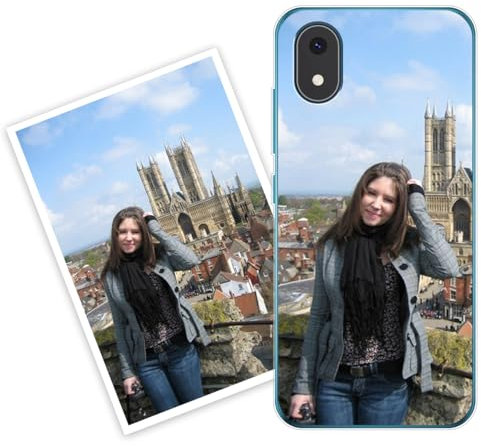 Sunrive Personalizzate Cover compatibile con CUBOT J20 personalizzabile con Foto Testi Frase Logo Disegni e Grafiche Personalizzata, assorbimento degli urti morbido TPU trasparente