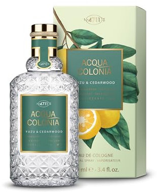 4711 Acqua Colonia® Yuzu & Cedarwood | Eau de Cologne - fokussierend - Wellness für die Sinne | 100ml Natural Spray