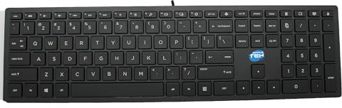 SIMPLETEK - HP Halley L96909-L31 Wired USB Keyboard | QWERTY Layout US English | PC/Mac Compatible