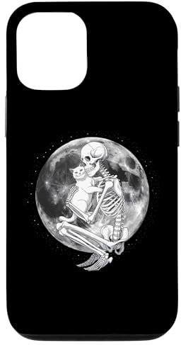 Hülle für iPhone 15 Skelett Katze Schädel Kitty Cute Goth Halloween Männer Frauen Kinder