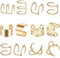 craspire 12 Stück Goldener Haarschmuck Für Zopf Loc Schmuck Zopfperlen Haarmanschetten Charms Ringe Clips Haarzöpfe Dekoration Für Frauen Und Männer Party Musikfestival Durchbrochene Geometrie