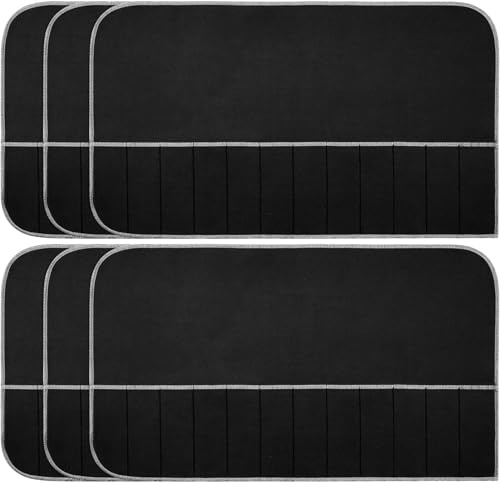 Sacs de rangement en argent Anti-Tarnish 12 emplacements d'argenterie de stockage, 6pcs Starwable Rangeware Storware avec des sacs d'argenterie à ruban blanc Sacs d'argenterie, Organisateur de couve