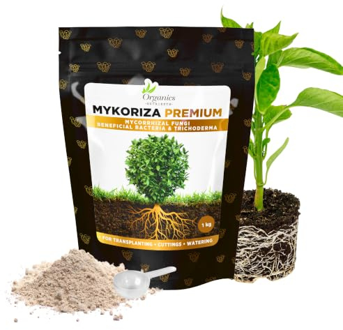 Organics Nutrients Mykoriza – Mykorrhiza Organisches Pulver mit Endo- und Ektomykorrhizapilzen zur Förderung des Wurzelwachstums, Nährstoffaufnahme und Ernteertrag