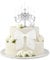 Reallnaive 10pcs Candelabra Cake Topper Set Mini Plastic Candle Holder Cake Topper Silver Candelabra Coquette Bows Decoration for Birthday Party Wedding Ceremony Decorating(White)