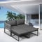 Melko Aluminium Lounge Sitzgarnitur Balkonset | wetterfest und rostfrei | Sitzgruppe variabel aufstellbare Elemente extra Dicke Wasserabweisende Kissen Essgruppe Sitzecke Outdoor