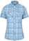 Mountain Warehouse Holiday Womens Cotton Shirt - Short Sleeve Ladies Top, Casual Shirt, Lightweight Ladies Shirt, Breathable Blouse - for Travelling, Walking Corn Blue Women's Size 18
