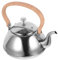 BESTOYARD Hervidor De Agua De Acero Inoxidable Asa De Madera Ergonómica Tetera Stovetop Para Cocinas De Inducción Gas y Eléctricas