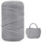iEGrow 400 g T-Shirt Garn, Häkelgarn, Textilgarn für gehäkelte Körbe, geeignet für Handtasche, Taschen, Teppiche, Heimdekoration, DIY-Kunsthandwerk, Chunky Yarn für Anfänger Hellgrau