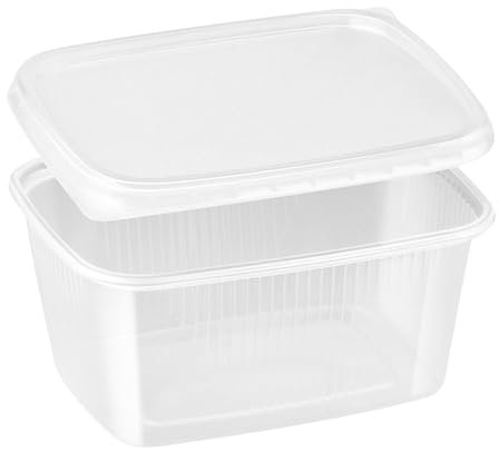 LogiPack GeRo Premium Feinkostbecher mit Deckel (eckig, 250 Stück) – Salatbecher, Snackschale & Verpackungsbecher aus Polypropylen – Ideal für Gastronomie & Take-Away – Made in EU (250ml)